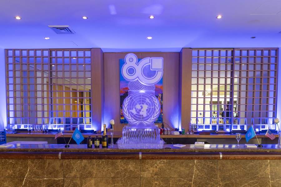 UN 80 Gala Ice Sculpture